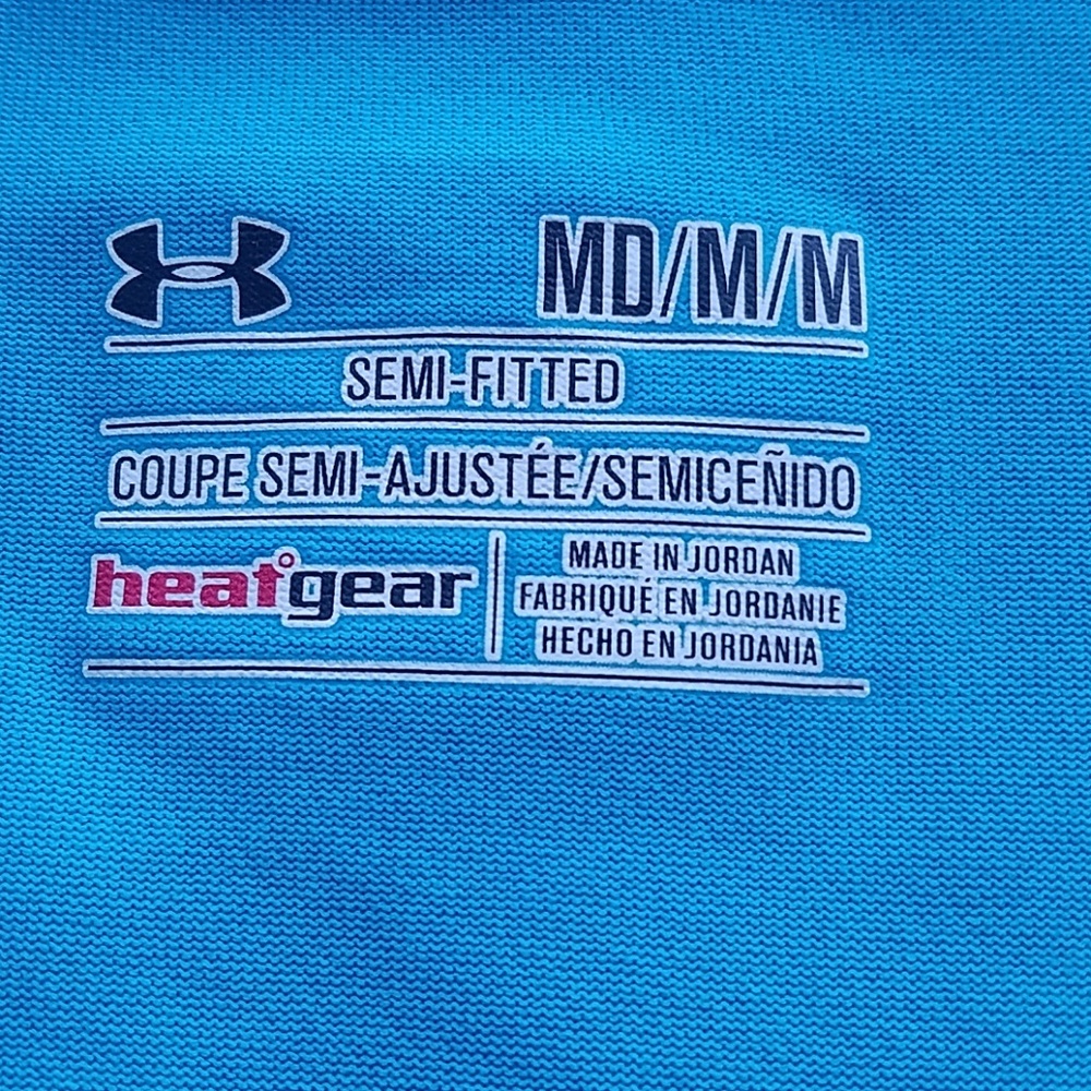 🦈 3/$20 UA Teal Semi-Fitted Heat Gear Top - Picture 3 of 8